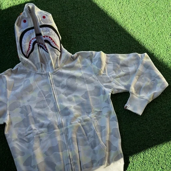 Bape Double Hoodie Space Camo Shark Full Zip